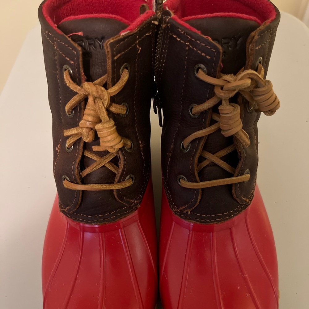 Sperry Womens Saltwater Duck Rubber Waterproof Quilted boots shoes sz 7.5
